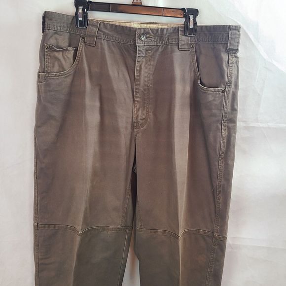 Cabela's Casuals Men's (W38 x L34) Brown Cotton Stretch Straight Leg Pants - Picture 3 of 11